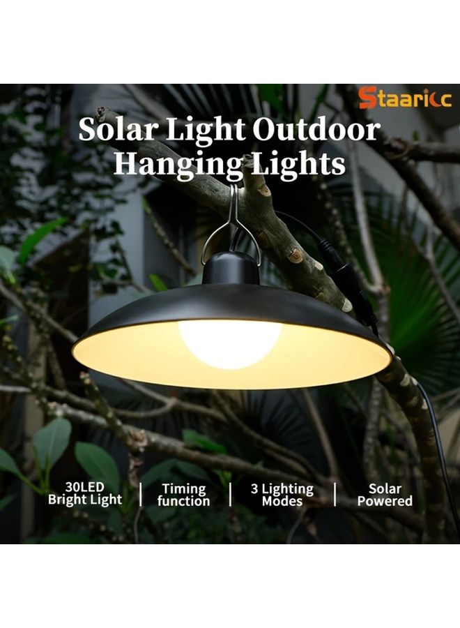 Staaricc Solar Pendant Light Double Bulbs Cold White Dimmable Remote Control Indoor Outdoor - Image 2