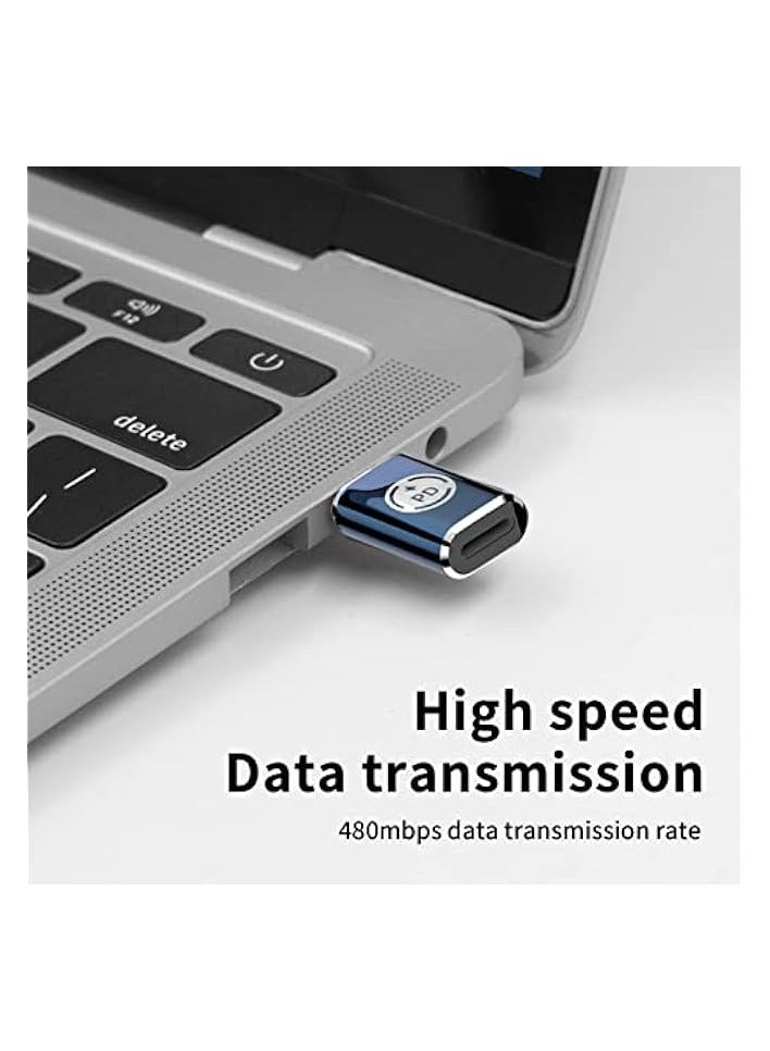 erorex 2 Pack USB C to Lightning Adapters with PD 35W Charging and Lanyard, USB C Male to Female Adapter, Compatible with Tablets, Phones, and USB C Devices (Not for Apple Pencil and Audio) - Image 3