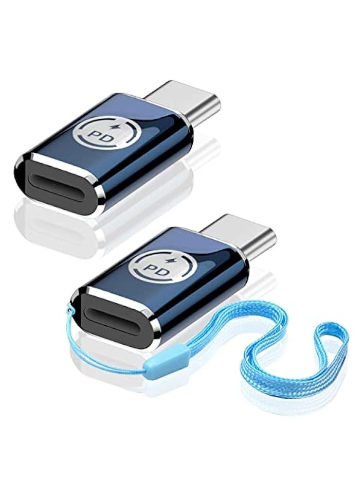 erorex 2 Pack USB C to Lightning Adapters with PD 35W Charging and Lanyard, USB C Male to Female Adapter, Compatible with Tablets, Phones, and USB C Devices (Not for Apple Pencil and Audio) - Image 5