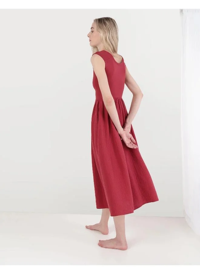Aerie Aerie Cap Sleeve Midi Dress