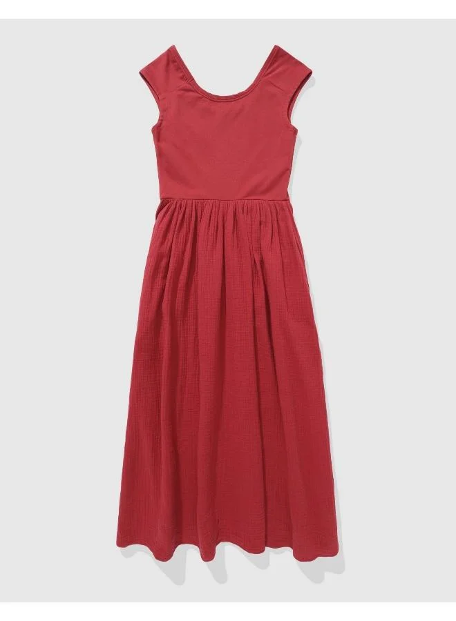 Aerie Aerie Cap Sleeve Midi Dress