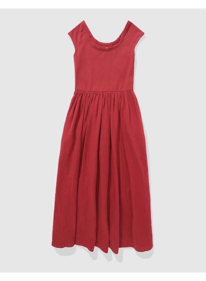 Aerie Cap Sleeve Midi Dress - Image 3