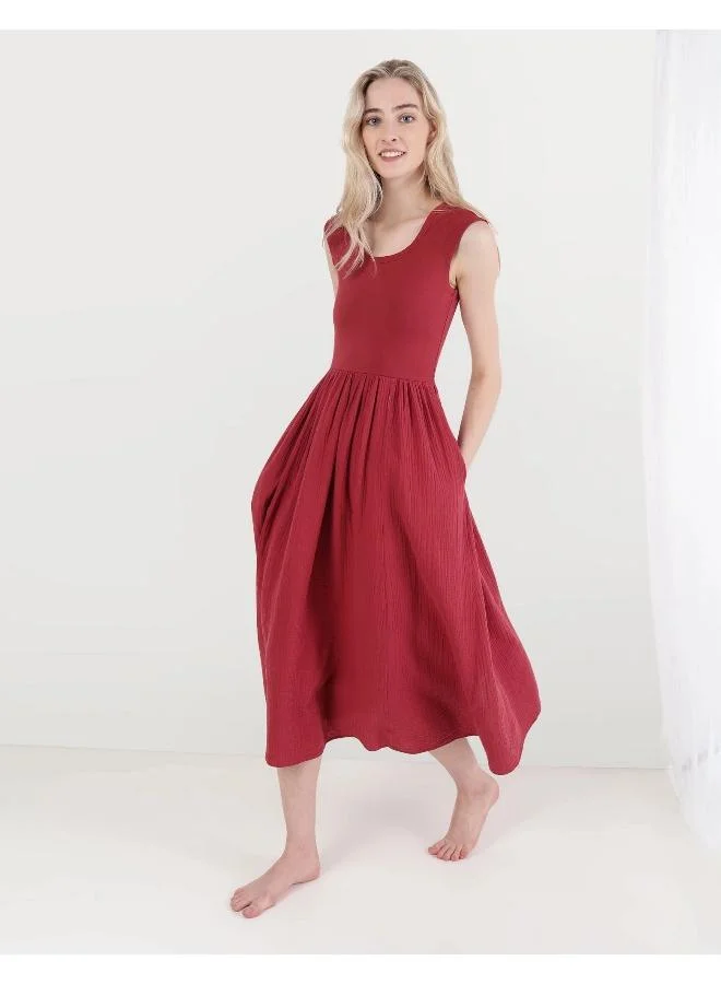 Aerie Aerie Cap Sleeve Midi Dress