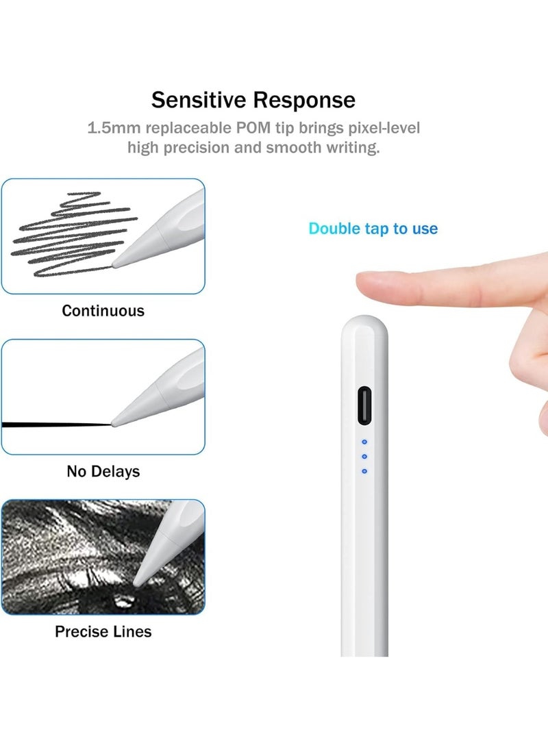 MOSH Universal Stylus Pen with POM Tip – Magnetic, Rechargeable Tablet Pencil for Android/iPad/Pro/Air/Mini/iPhone/Samsung/Lenovo/iOS & All Touch Screen Devices - Image 2