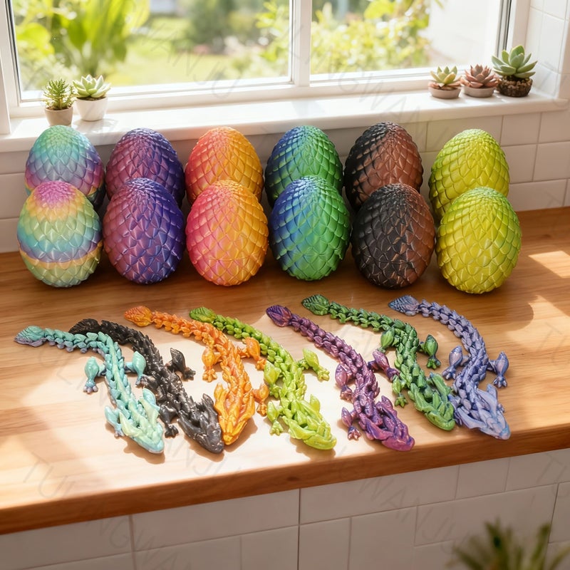 40pcs 3D Printed Dragon Egg Set With 20 Dragons And 20 Eggs Home Decor - Image 4