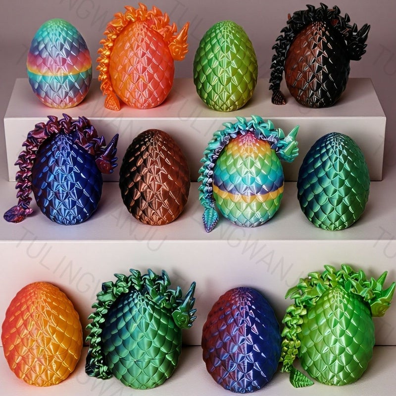 40pcs 3D Printed Dragon Egg Set With 20 Dragons And 20 Eggs Home Decor - Image 5