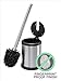 Bath Bliss Toilet Bowl Brush and Holder with Self Closing Lid, Space Saver, Deep Cleaning, Finger Print Proof Finish, - Image 2