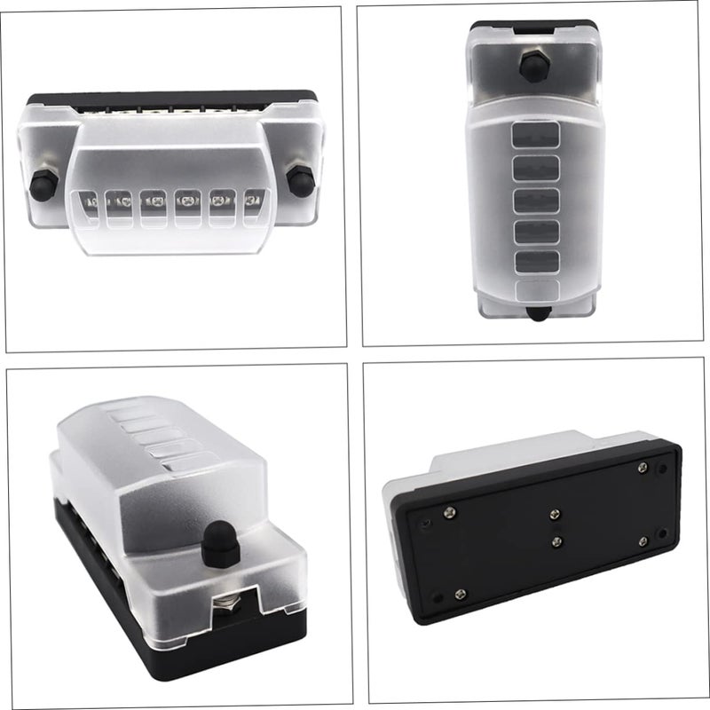 Versatile application MAGICLULU 6-Way Fuse Box Holder Blades ATC Circuit Fuse Block Includes 12 Clips 12 Terminals 2 Stickers and 4 Screws for Automotive and Marine Use On-demand local restock Natural material Stable base Transparent body Dust tight seal Diverse application fit Ready goods scheduled ship Multi option design Various size alternatives Strategic warehouse site Gulf market trial optimized design Assorted natural tone picks Flat working surface Gulf standard sizing alternatives N/S/C nationwide deliver Size-sorted warehouse storage Water rust proof All item simple matching build Rack friendly Elegant upgraded practical design Global light sturdy raw material Economical upgraded quality Field test upgraded craftsmanship Multi-style matching design - Image 4