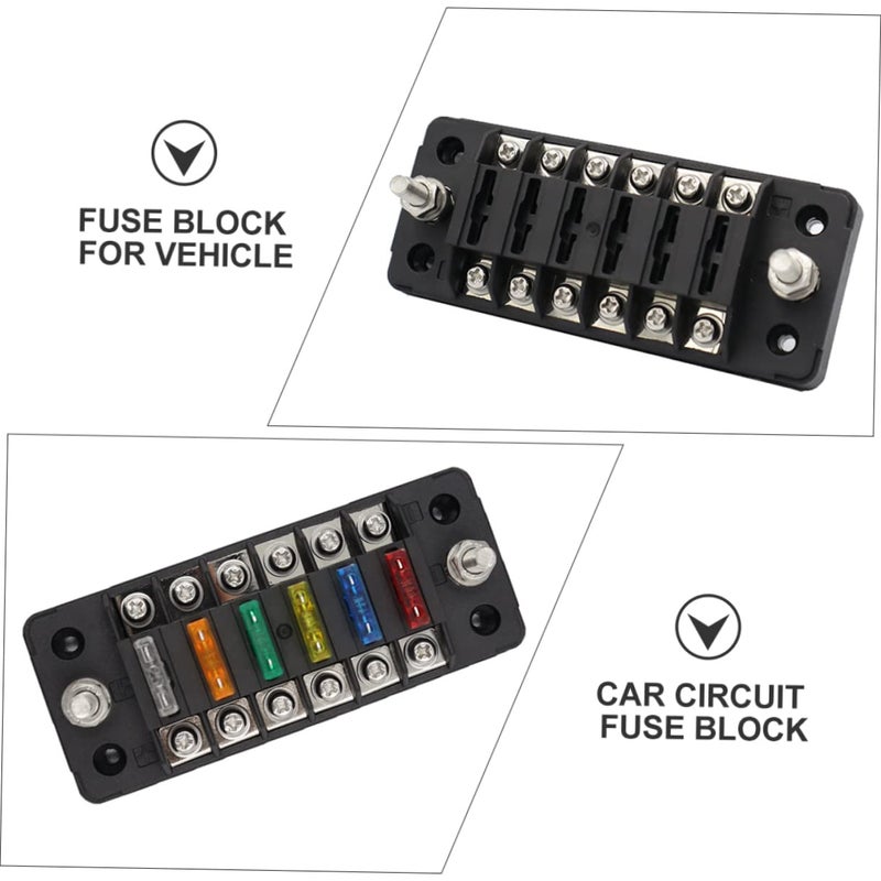 Versatile application MAGICLULU 6-Way Fuse Box Holder Blades ATC Circuit Fuse Block Includes 12 Clips 12 Terminals 2 Stickers and 4 Screws for Automotive and Marine Use On-demand local restock Natural material Stable base Transparent body Dust tight seal Diverse application fit Ready goods scheduled ship Multi option design Various size alternatives Strategic warehouse site Gulf market trial optimized design Assorted natural tone picks Flat working surface Gulf standard sizing alternatives N/S/C nationwide deliver Size-sorted warehouse storage Water rust proof All item simple matching build Rack friendly Elegant upgraded practical design Global light sturdy raw material Economical upgraded quality Field test upgraded craftsmanship Multi-style matching design - Image 5