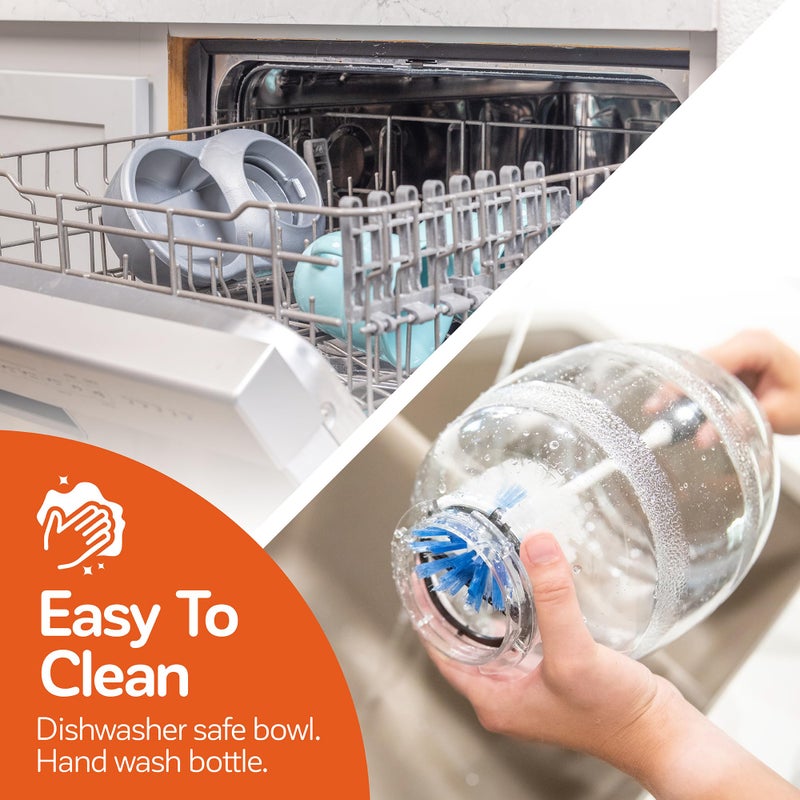 Petmate Replendish Feeder with Automatic Cat and Dog Feeder, 5 LB, Pearl Silver Grey, Made in USA - Image 4