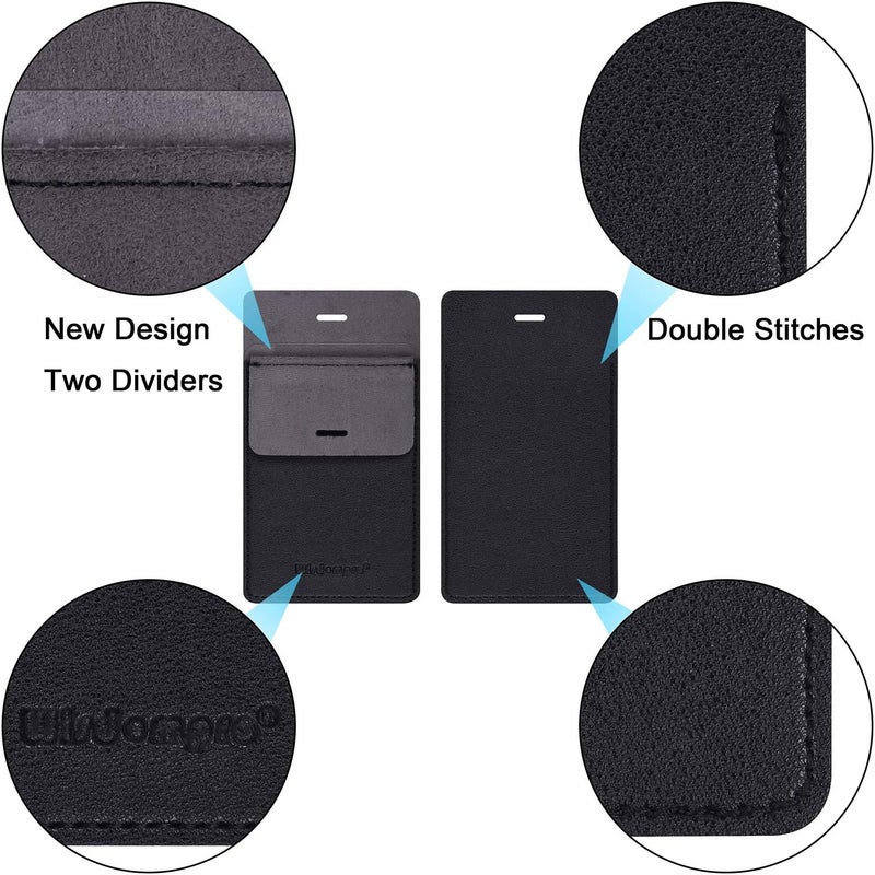 Wisdompro Pocket Protector, 3 Pack PU Leather Heavy Duty Pen Holder Pouch for Shirts, Lab Coats, Pants - Multi-Purpose - Holds Pens, Pointers, Pencils, and Notes - Black - Image 4