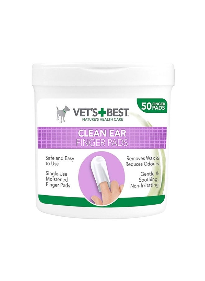 Vet's Best Vet’s Best Clean Ear Finger Pads For Dogs - 50 Pads 