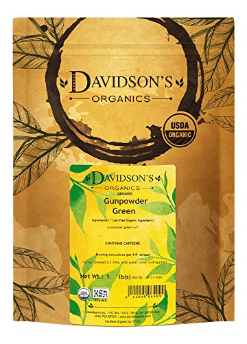 Davidson's Davidsons Organics Gunpowder Green Loose Leaf Tea 16Ounce BagPackaging May Vary - Image 1