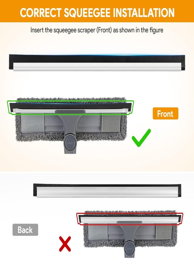 DELUX Window Squeegee, 2-in-1 Window Cleaner Tool with Extension Poles, Rotatable Squeegee for Window Cleaning with Interchangeable Cleaning Cloth, Window Cleaning Kit for Indoor & Outdoor Glass - Image 2