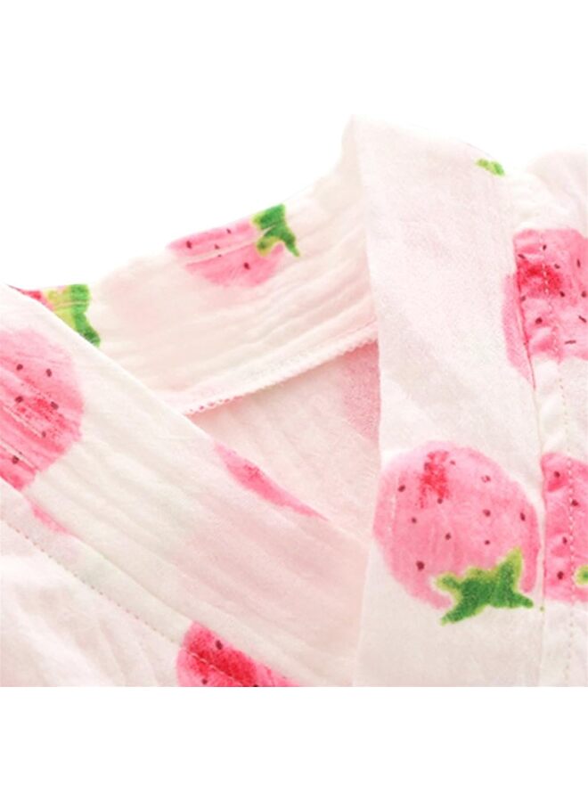 LAMAY Kimono Robe Newborn Cotton Yarn Robe infant Romper infant Japanese Pajamas,Super soft, Strong sweat absorption keep infant's skin dry and cool(66cm,80cm) (Size : 66cm) - Image 4