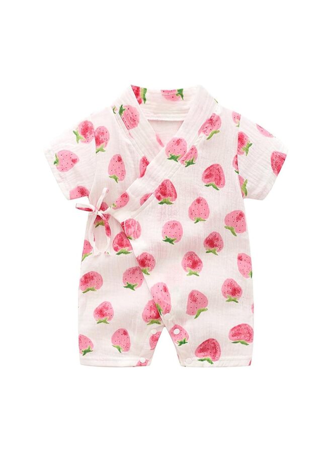 LAMAY Kimono Robe Newborn Cotton Yarn Robe infant Romper infant Japanese Pajamas,Super soft, Strong sweat absorption keep infant's skin dry and cool(66cm,80cm) (Size : 66cm) - Image 1