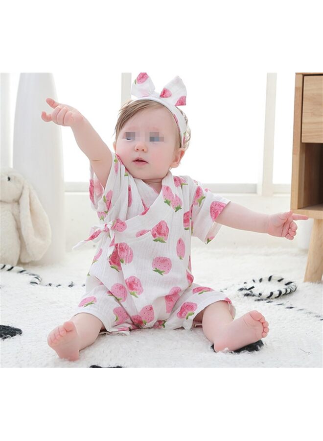 LAMAY Kimono Robe Newborn Cotton Yarn Robe infant Romper infant Japanese Pajamas,Super soft, Strong sweat absorption keep infant's skin dry and cool(66cm,80cm) (Size : 66cm) - Image 5