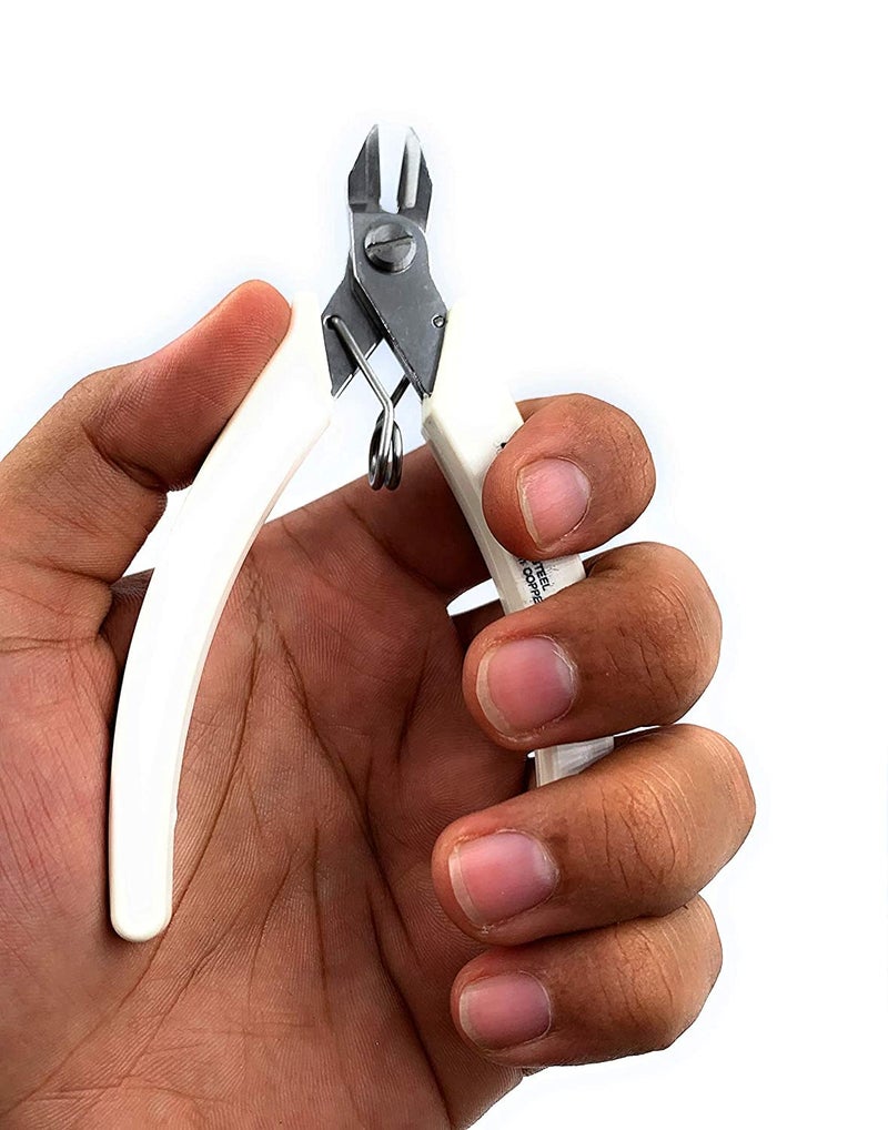 Ceznek Stainless Steel Mini Diagonal Nipper Top Cutter Electro Plier 45 Multipurpose Plastic Coated for Wire Plastic Cutting Jewellery Making Repair Electronic Watchmaking Hobby Crafts DIY  - Image 3