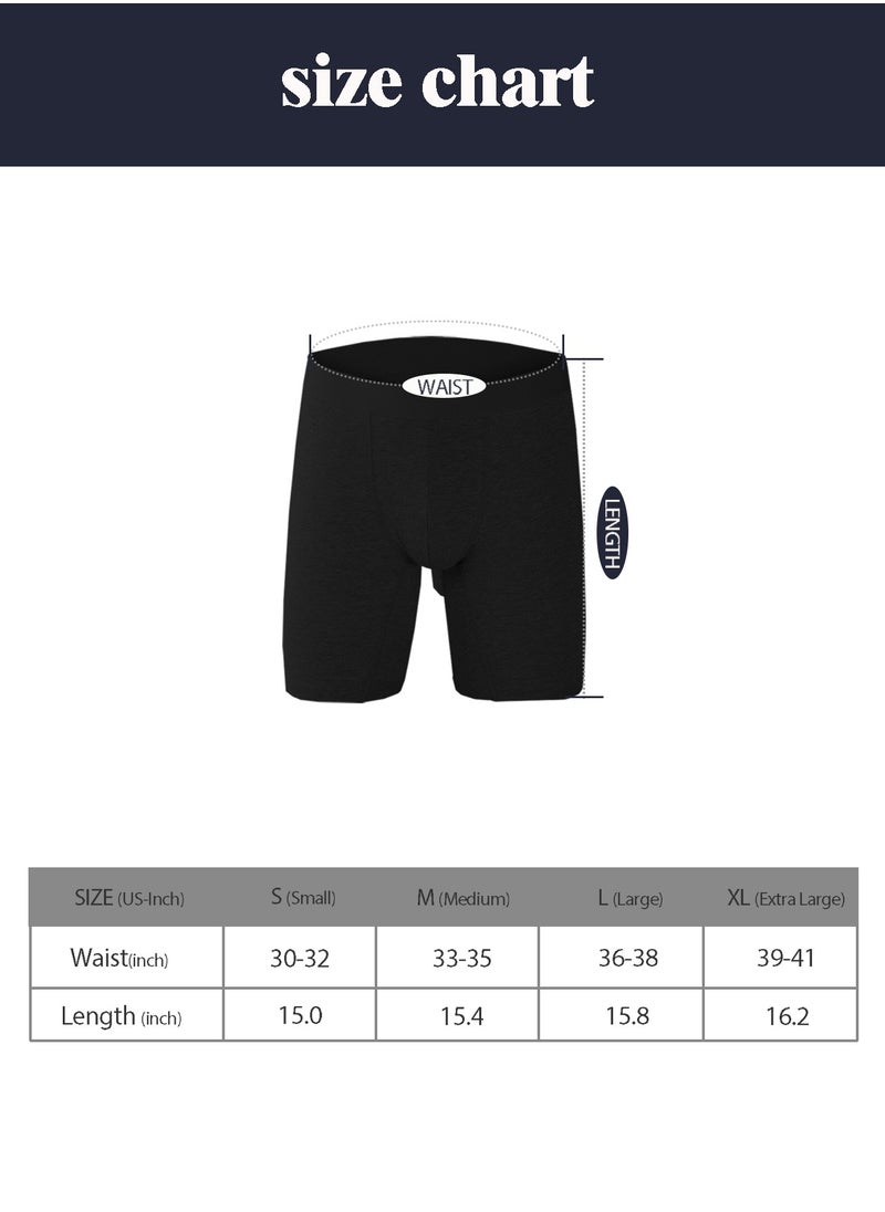 infino - Men's 5-Pack Boxer Briefs - Mid-Rise, Anti-Chafing Stretch Cotton, Breathable Athletic Underwear in Pure Black - Available in L - Image 1