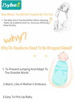 Bybeo 8 PCS Baby Swaddle Blanket Wrap Cap Gloves and Foot Straps Set Newborn Infant Sleep Sack With Caps 100% Breathable Cotton 0-4 Month  - Image 3