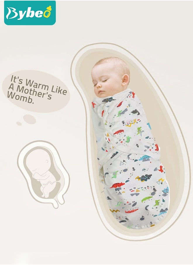 Bybeo 8 PCS Baby Swaddle Blanket Wrap Cap Gloves and Foot Straps Set Newborn Infant Sleep Sack With Caps 100% Breathable Cotton 0-4 Month  - Image 5