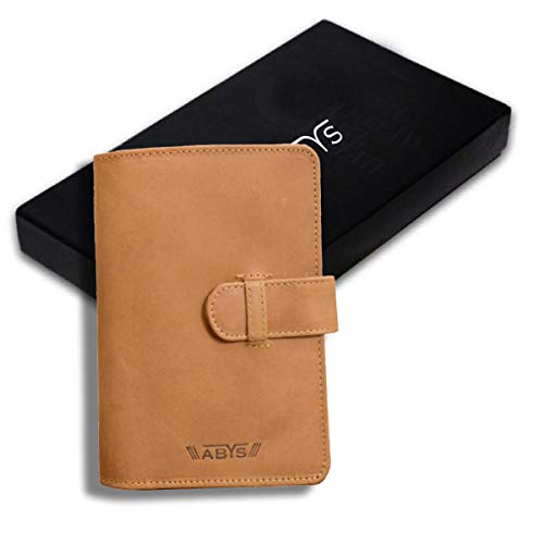ABYS Genuine Leather Tan Women Clutch||Passport Wallet||Card Holder||Purse - Image 5