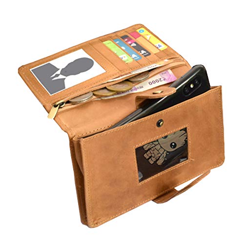 ABYS Genuine Leather Tan Women Clutch||Passport Wallet||Card Holder||Purse - Image 4