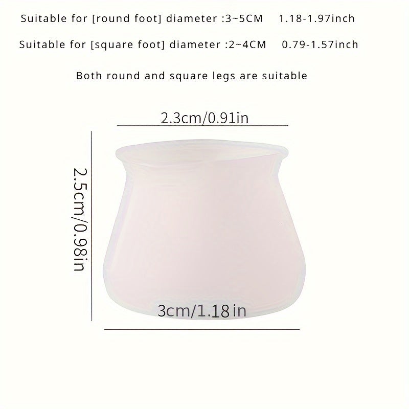 100pcs Furniture Leg Protectors, Durable Silicone Anti-Slip Chair Floor Protectors Pads for Table Chair, Enhanced Stability Safety - Image 5