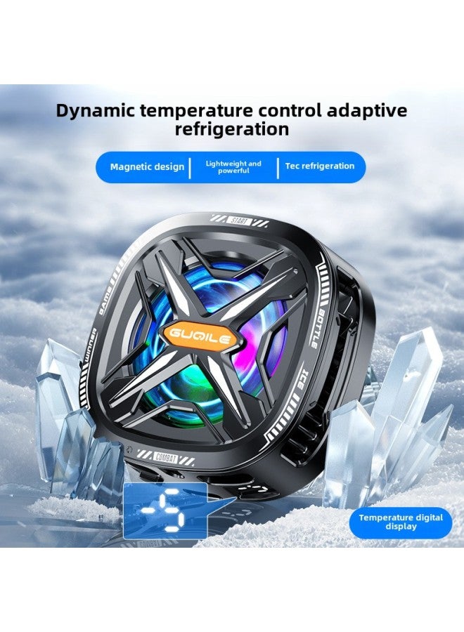 2025 Magnetic Semiconductor Mobile Phone Radiator Live Electric Competition Cooling Artifact Three Silent Refrigeration A Generation-Color:Square Ordinary [fs05 Digital Display]  - Image 5