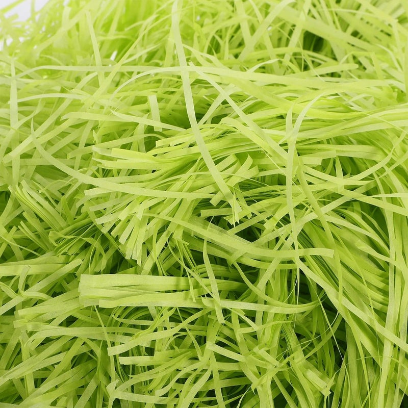 حشو ورق مقطع مجعد من عشب الرافيا الأخضر من هيموبلو عبوة 500 جرام، حشو سلال وصناديق أخضر داكن للتغليف، ورق مقطع زخرفي للهواة لسلال الهدايا وتغليف الحفلات - Image 3