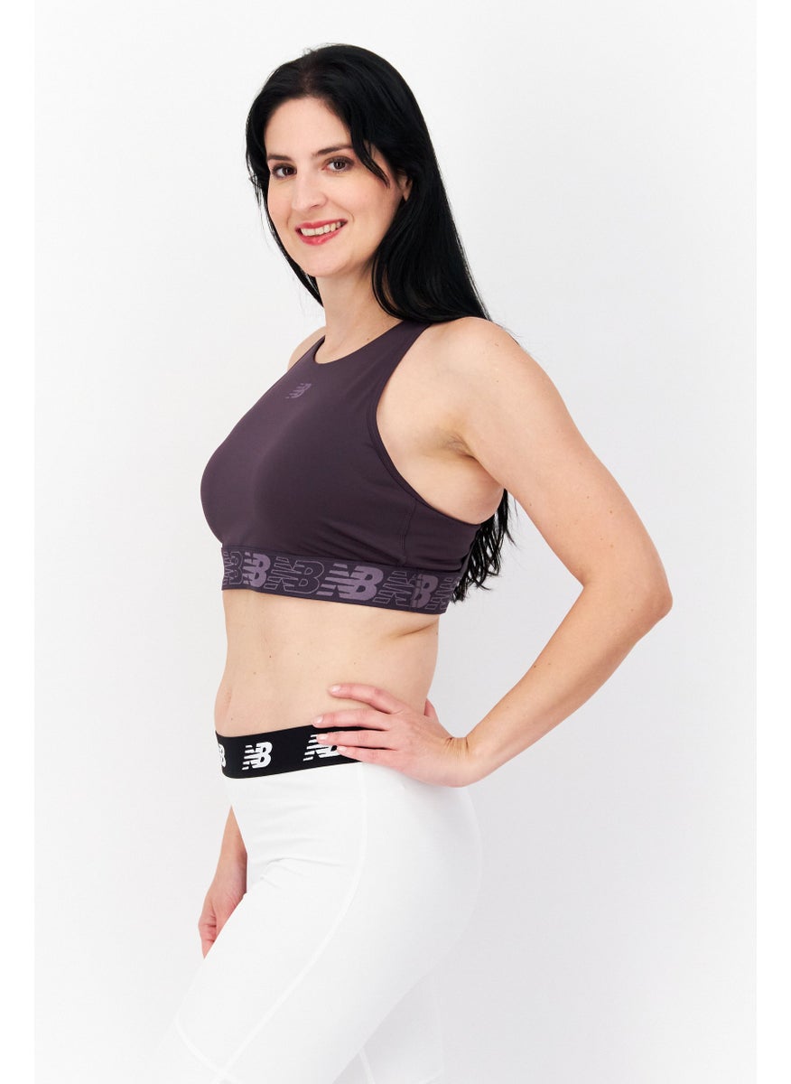 New Balance - Women Med Impact Non Padded Sports Bra, Purple - Image 1