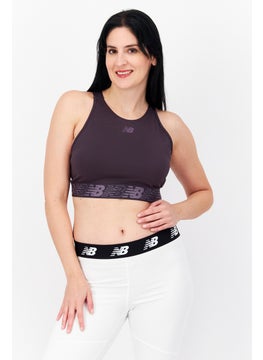 Women Med Impact Non Padded Sports Bra, Purple