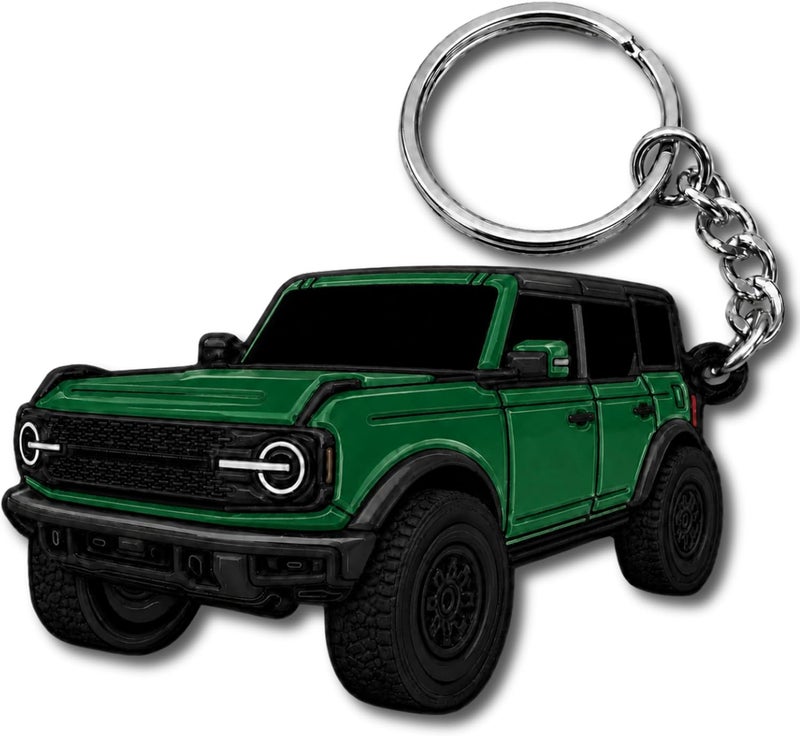 FOUR WHEEL BEAST إكسسوارات سلسلة مفاتيح برونكو - غطاء فوب لمفتاح 4 أبواب - تعديلات رائعة متوافقة مع فورد برونكو 2021 2022 2023 - Image 1