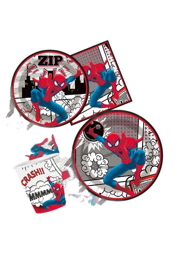 Spider-Man Party Decorations for 10 Guests, 92pcs Spider-Man Party Disposable Tableware For Kids - Image 5