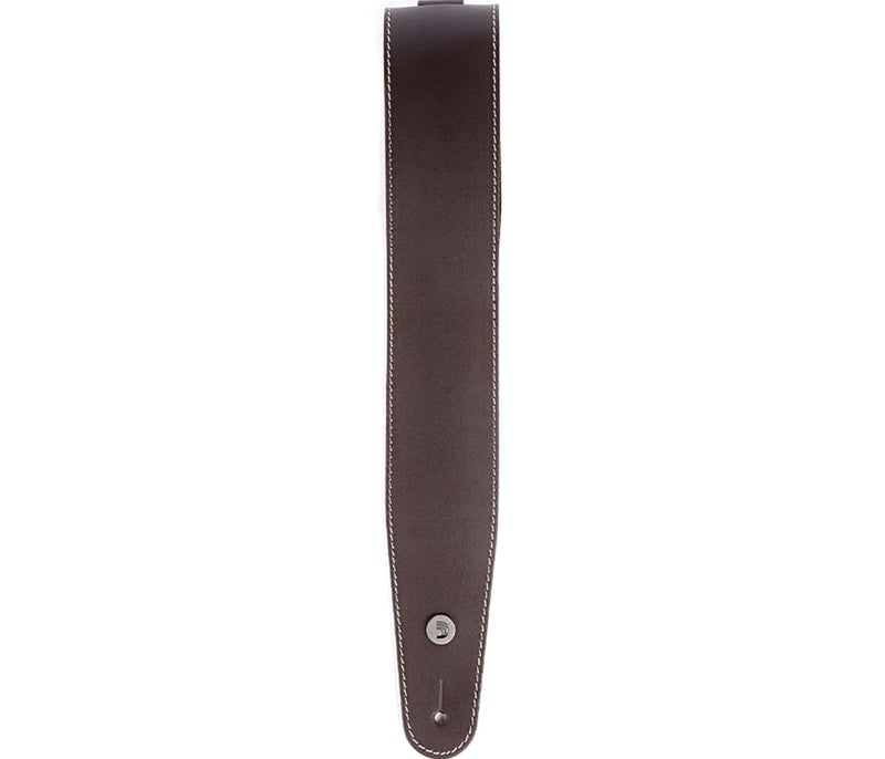 DADDARIO 25LS01-DX DELUXE LEATHER GUITAR STRAP - BROWN WITH STITCH - Image 3