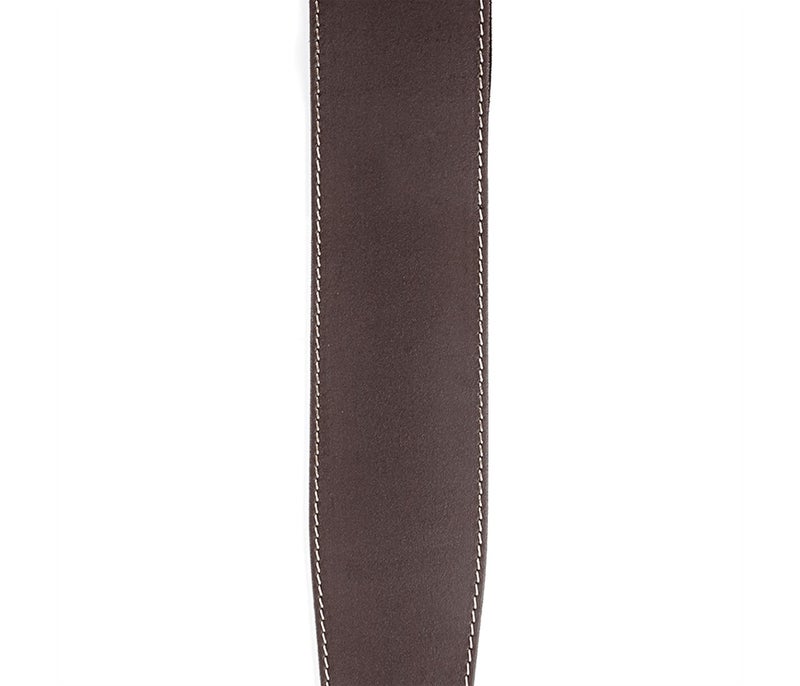 DADDARIO 25LS01-DX DELUXE LEATHER GUITAR STRAP - BROWN WITH STITCH - Image 2