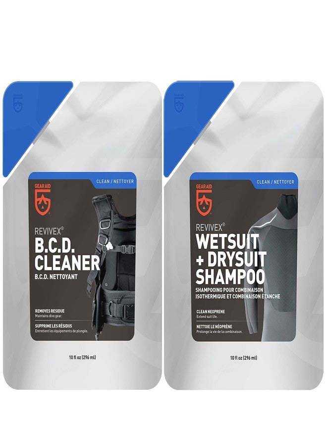 GEAR AID Wetsuit Shampoo and BCD Cleaner for Neoprene and Scuba Equipment, Removes Salt and Residue, BCD Kit - Image 1