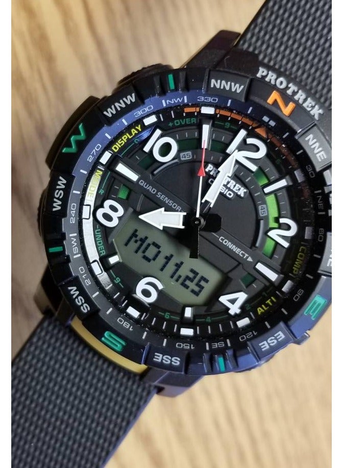 كاسيو ساعة كاسيو برو تريك رباعية المستشعر بلوتوث ديجيتال للرجال - PRT-B50-1DR - Image 2