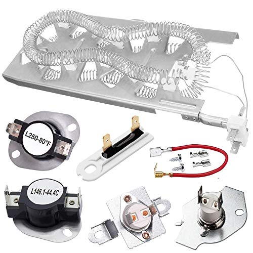 LFORBB 3387747 Dryer Heating Element & 279816 Thermostat Kit & 279973 3392519 Thermal Cut-Off Fuse Kit, Compatible with Kenmore Whirlpool Maytag MEDB835DW4 GEW9250PW0, Replace AP6008281 PS11741416 WP3387747 - Image 1