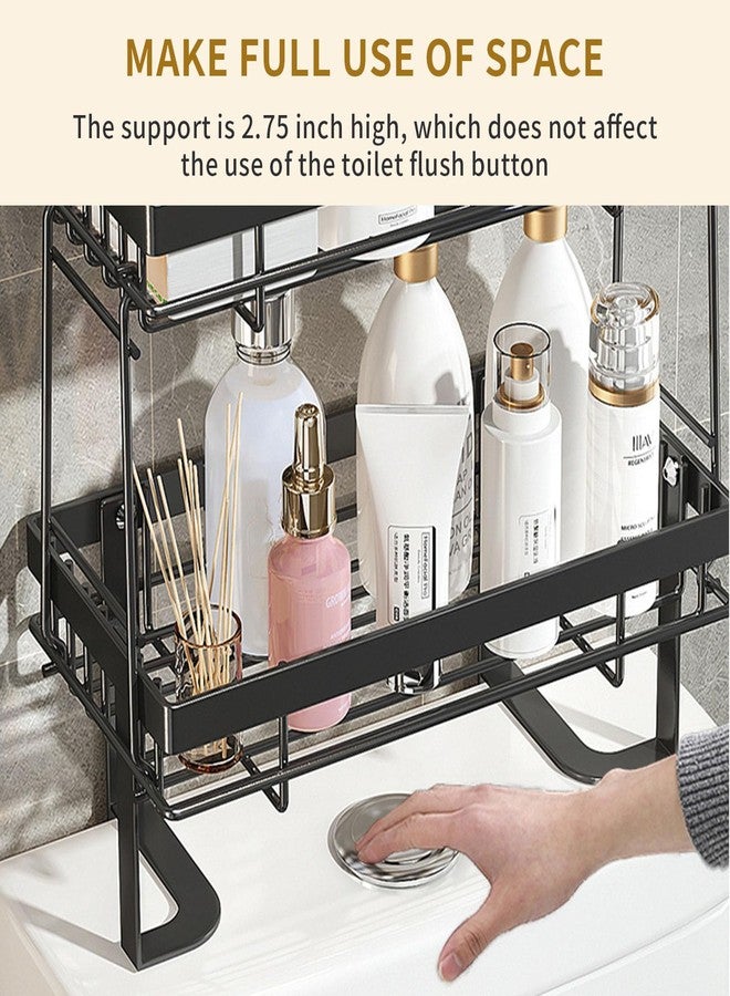 Saihisday 2-Tier Bathroom Over The Toilet Storage Shelf, Large Capacity No Drilling Bathroom Organizer, for Bathroom - Image 4