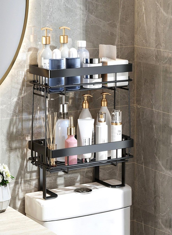 Saihisday 2-Tier Bathroom Over The Toilet Storage Shelf, Large Capacity No Drilling Bathroom Organizer, for Bathroom - Image 5