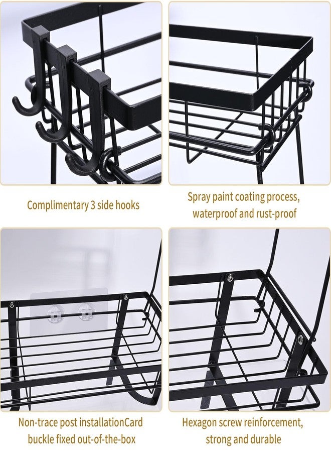 Saihisday 2-Tier Bathroom Over The Toilet Storage Shelf, Large Capacity No Drilling Bathroom Organizer, for Bathroom - Image 3