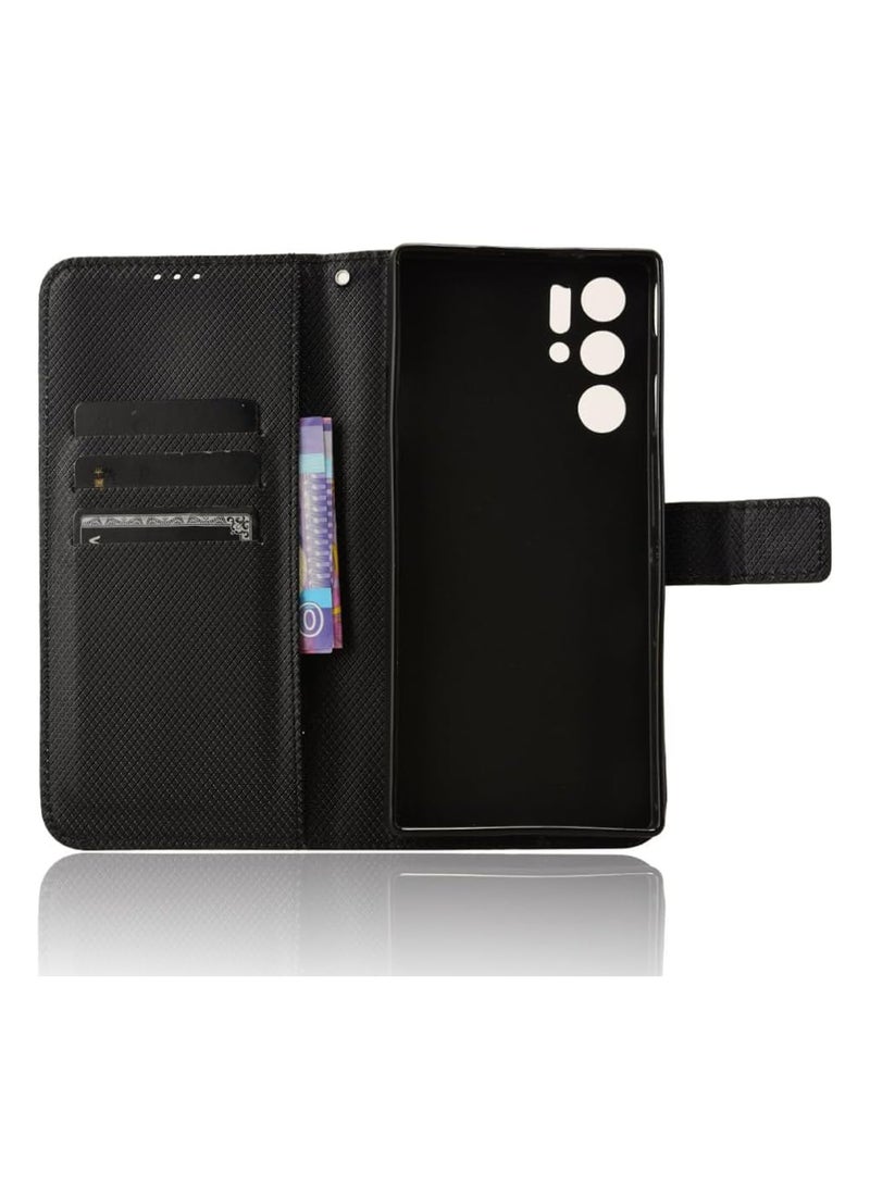 Aookay Compatible with ZTE Nubia Red Magic 9S Pro/9S Pro+/9 Pro/9 Pro+ Leather Wallet Case, PU Leather Flip Cover with Card Slots, Shock and Scratch Resistant Case (Black）  - Image 3