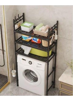 Jolfay Jolfay Over The Toilet Storage Bathroom Shelves Over Toilet 3Tier Toilet Shelf with and Toilet Paper Holder Freestanding Bathroom Stand Over Toilet SpaceSaving Black  - Image 3