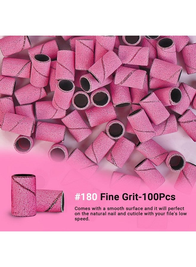 ميلودي سوزي ١٠٠ قطعة من رؤوس مثقاب الأظافر وأشرطة صنفرة لمثقاب الأظافر، مبرد أظافر بحبيبات دقيقة ١٨٠، أشرطة صنفرة للأظافر الأكريليكية، مانيكير وباديكير جل - Image 5