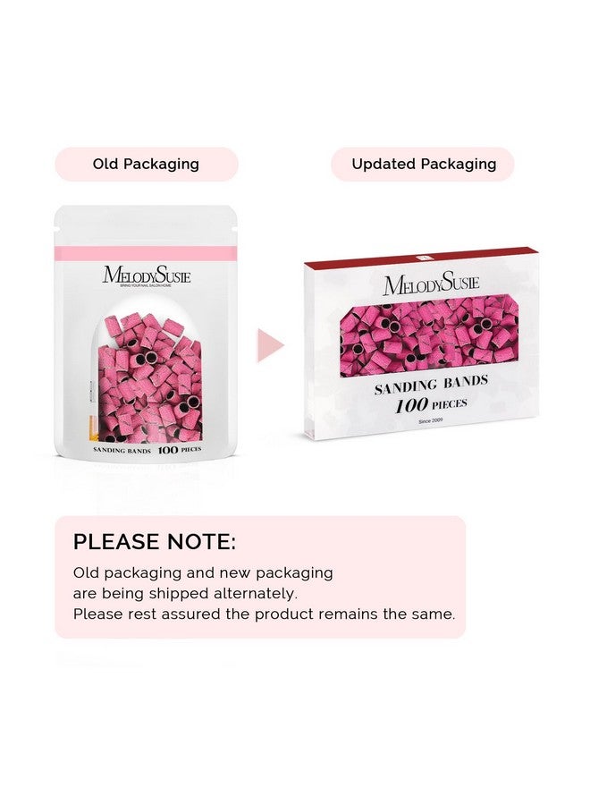 ميلودي سوزي ١٠٠ قطعة من رؤوس مثقاب الأظافر وأشرطة صنفرة لمثقاب الأظافر، مبرد أظافر بحبيبات دقيقة ١٨٠، أشرطة صنفرة للأظافر الأكريليكية، مانيكير وباديكير جل - Image 2