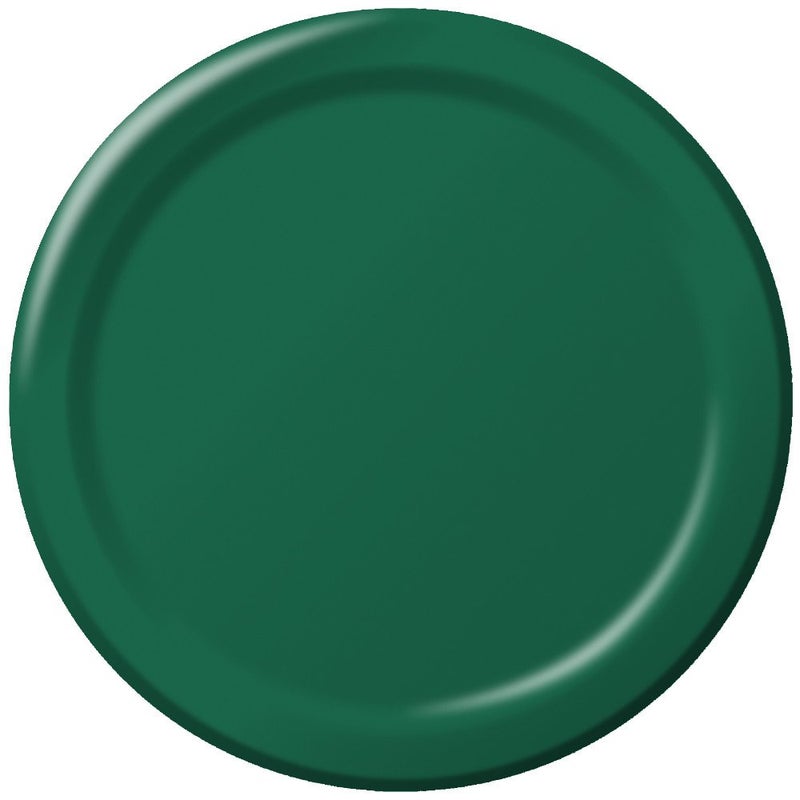 Creative Converting Touch of Color 24 Count Paper Banquet Plates Hunter Green
