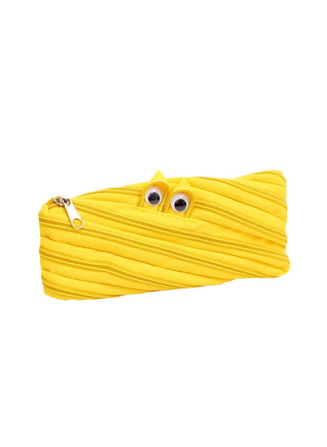 NIBEMINENT Cute Candy Monsters Pencil Bag Yellow