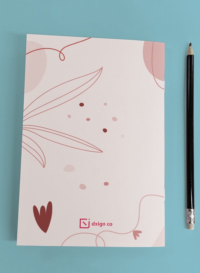 Dxign Co - Personalised A5 Notebook, Sweet Rose, 72 Pages - Image 3
