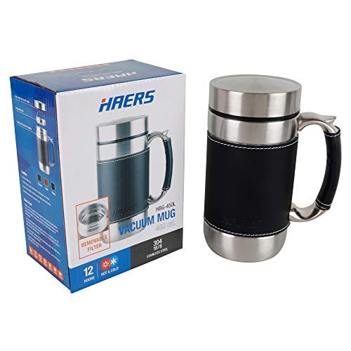 HAERS Mosaic Stainless Steel Double Wall Vacuum Insulated BPAFree Mug 450 ml Red 623 3 Inchs - Image 3